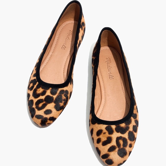 Madewell • the reid ballet flat in leopard calf hair sz 7 - Picture 2 of 10